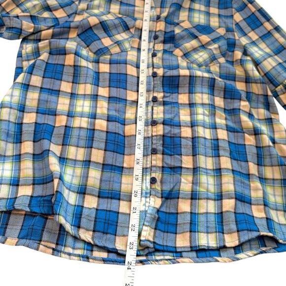 CLEARANCE Daily Thread Plaid Flannel Button Down Shirt - Small - Vibrant & Cozy - Picture 11 of 11